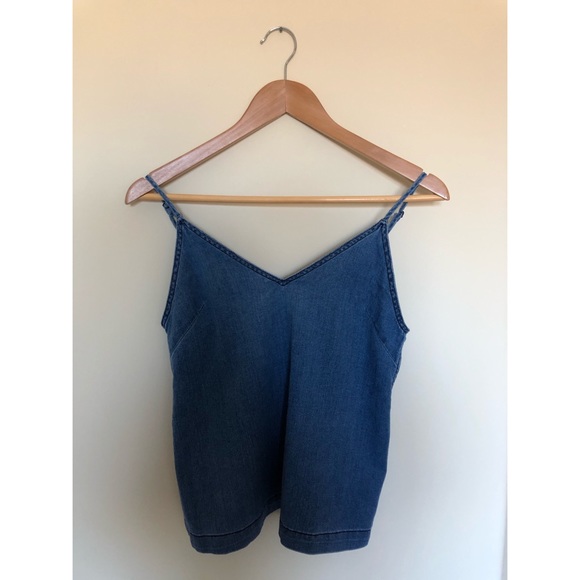 Aritzia Wilfred Free Denim V-Neck Tank Top - Picture 1 of 5